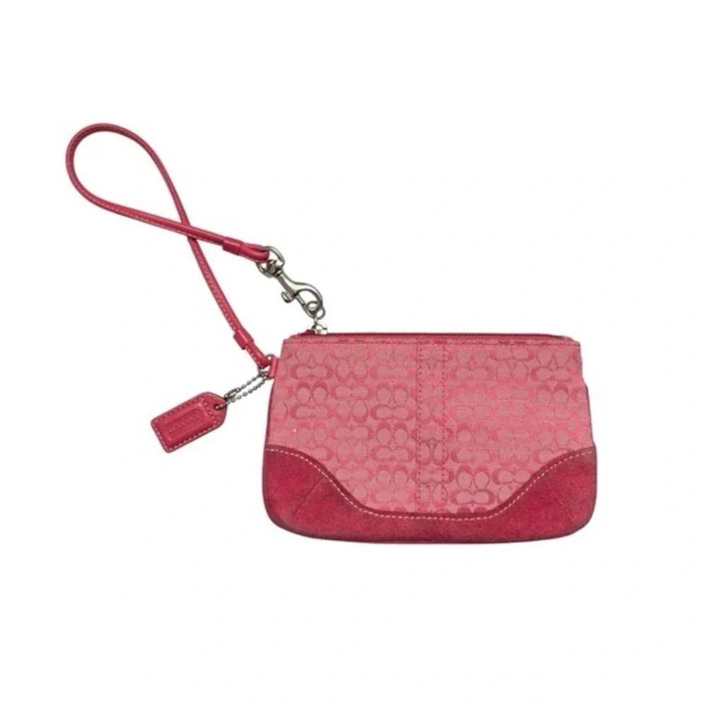 Coach vintage y2k signature soho pink wristlet wallet clutch bag